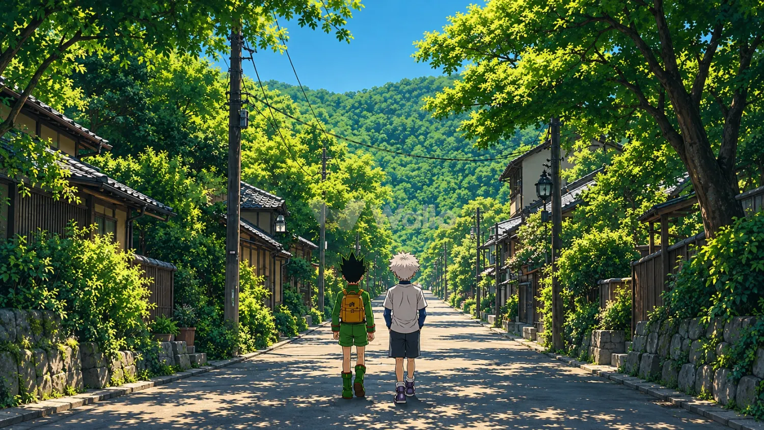 Gon and Killua’s Sunlit Village Walk