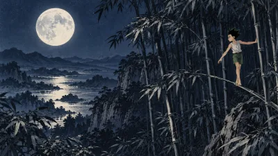 Gon’s Moonlit Bamboo Balance