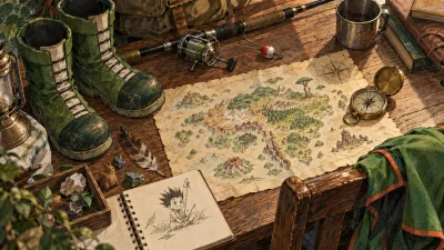 Gon's Explorer Desk Still Life