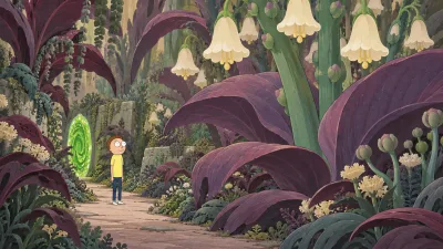 Morty in the Alien Botanical Garden