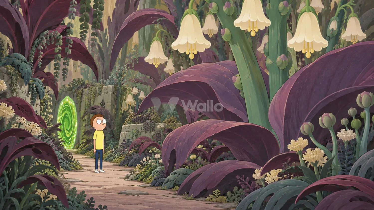 Morty in the Alien Botanical Garden
