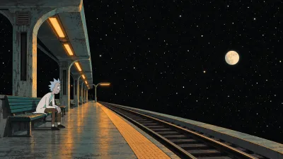 Rick's Cosmic Station at Midnight