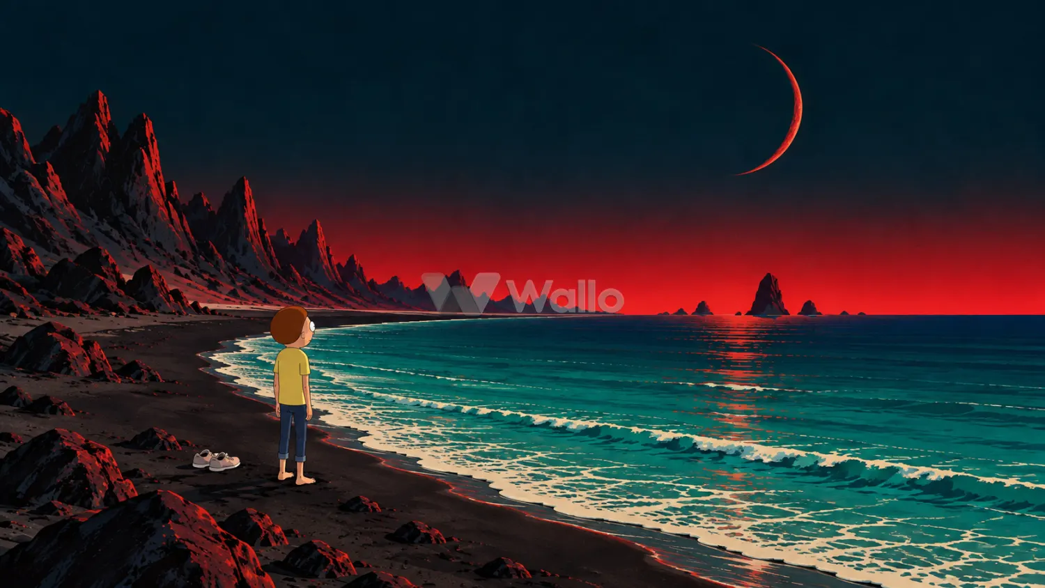 Matte Retro Animation Landscape