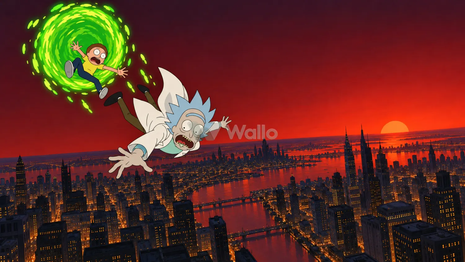 Portal Freefall Across Open Skies