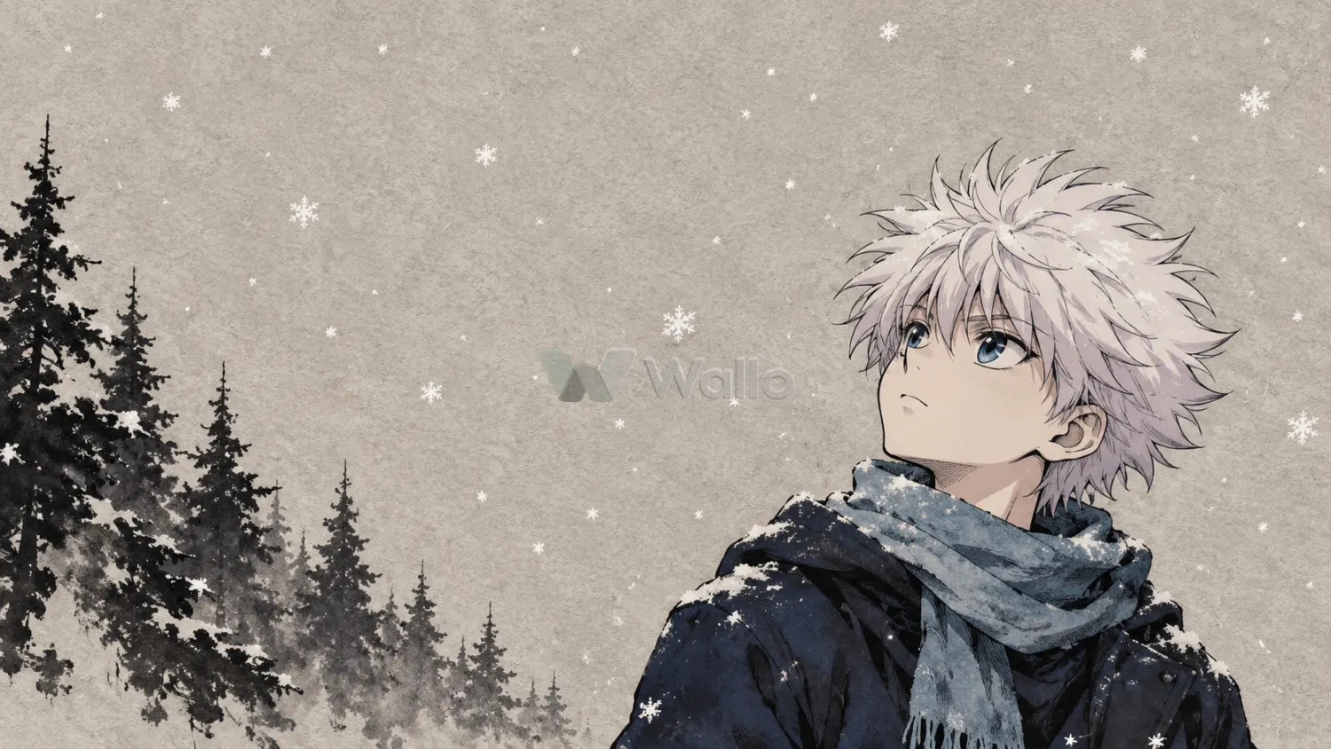 Killua Under Paper Snow