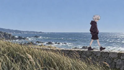 Killua Along the Windswept Coast