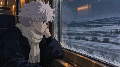 Killua at the Winter Window
