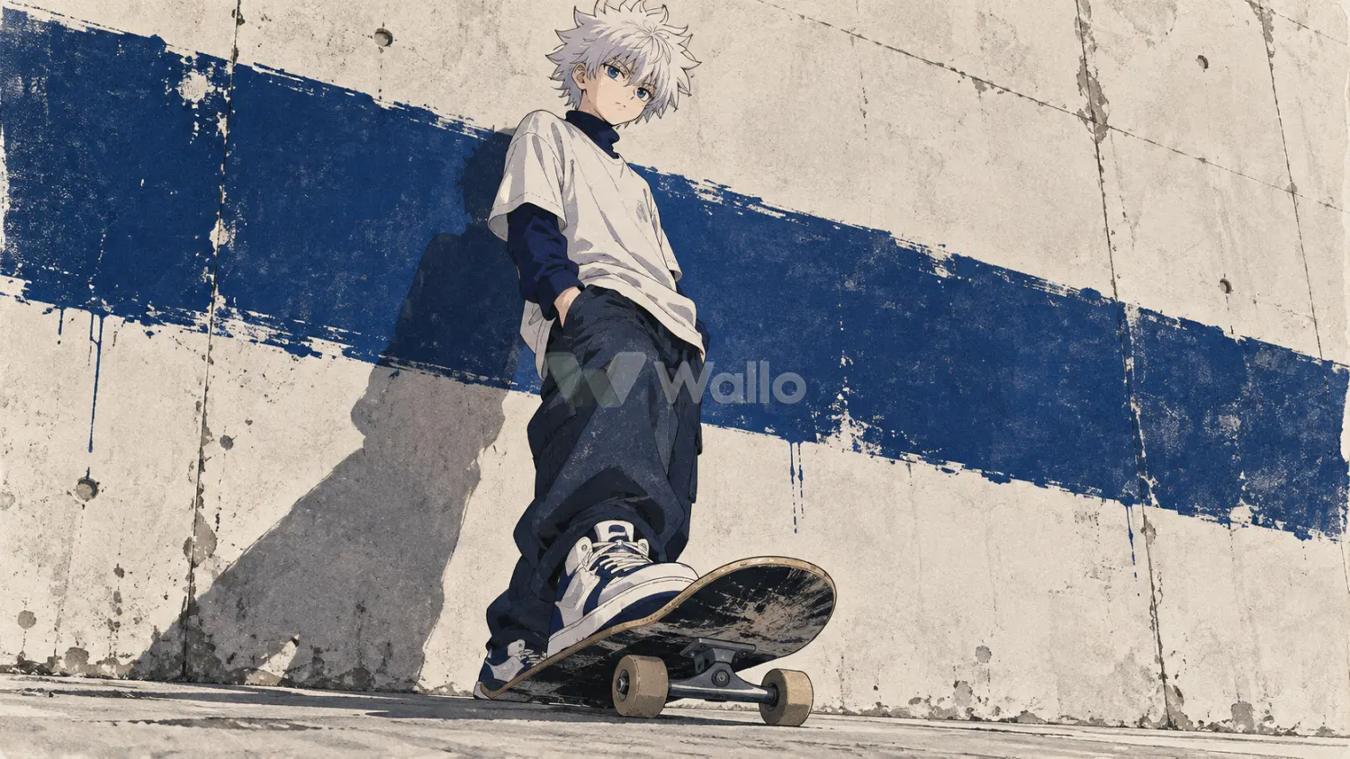 Killua’s Ultramarine Skateboard Stance