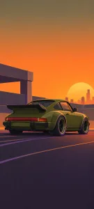 Matte Race Car on Open Road