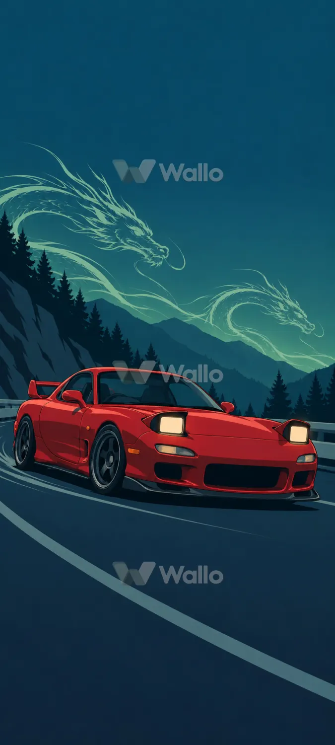 Matte Racing Car on an Open Road