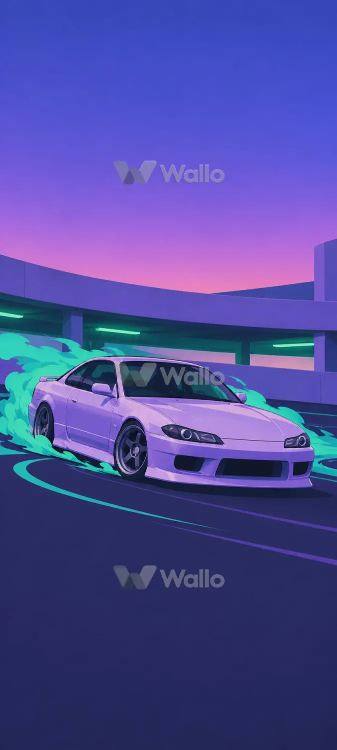 Matte Racing Car on Open Road