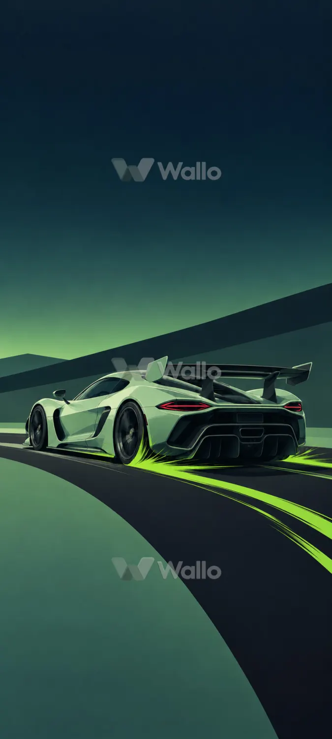 Matte Racing Car on a Smooth Road