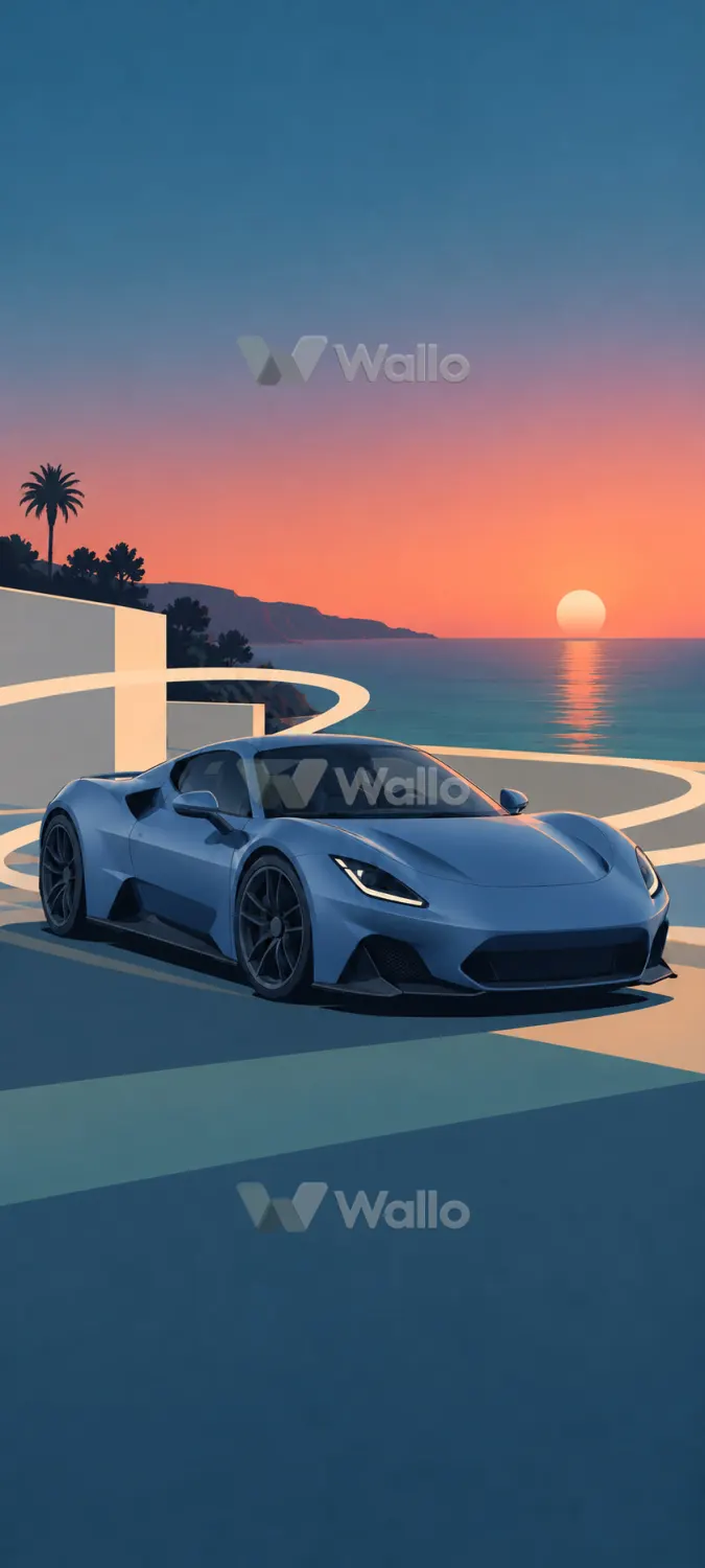 Matte Racing Car on a Smooth Track