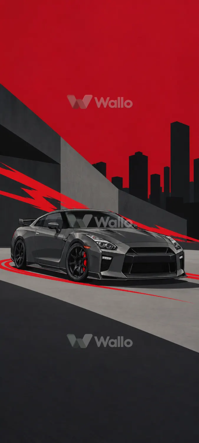Sleek Race Car on Open Road