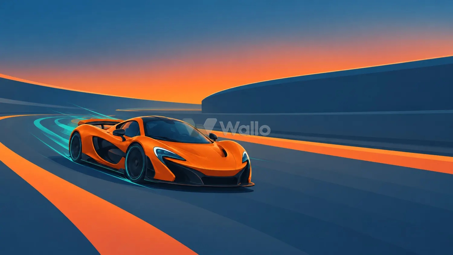 Cel Shaded Retro Racer on a Boulevard