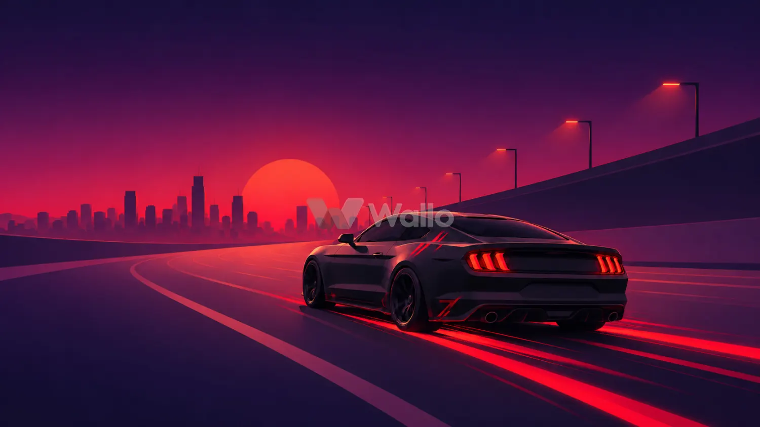 Matte Retro Racer in Motion
