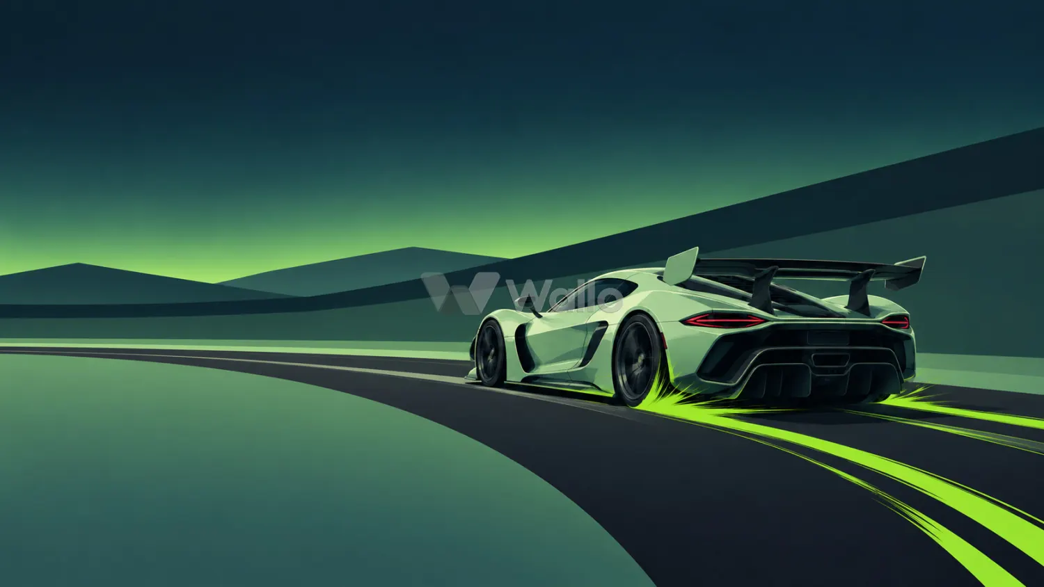 Matte Retro Racer in Motion