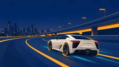 Retro Race Car on a Clean Road