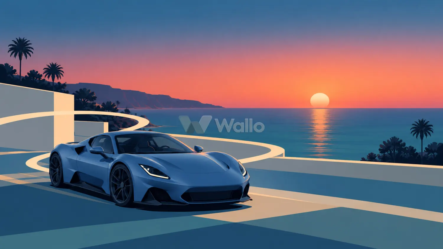 Matte Retro Coupe in Motion