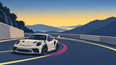Retro Cel Racer on an Open Road