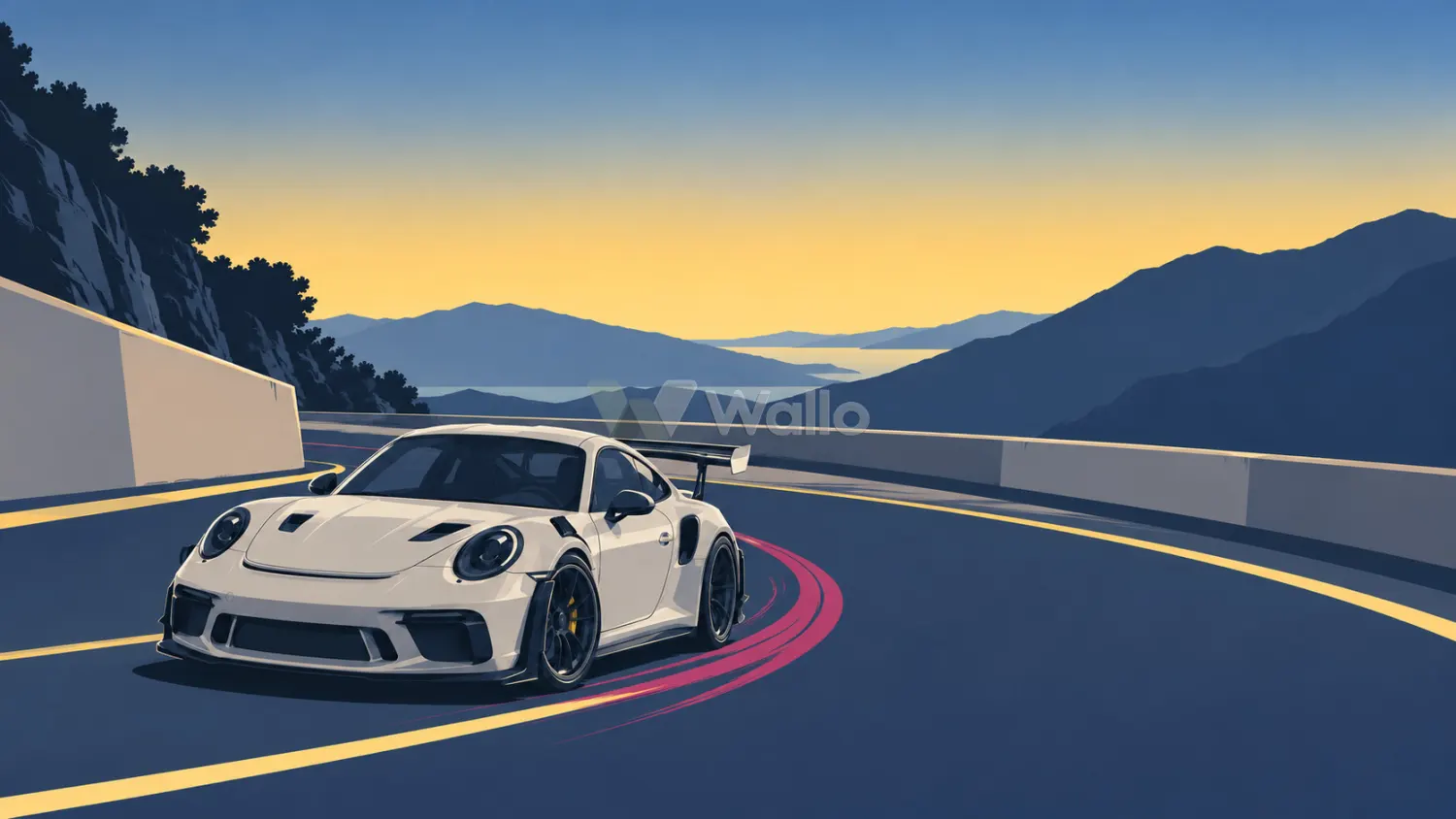 Retro Cel Racer on an Open Road