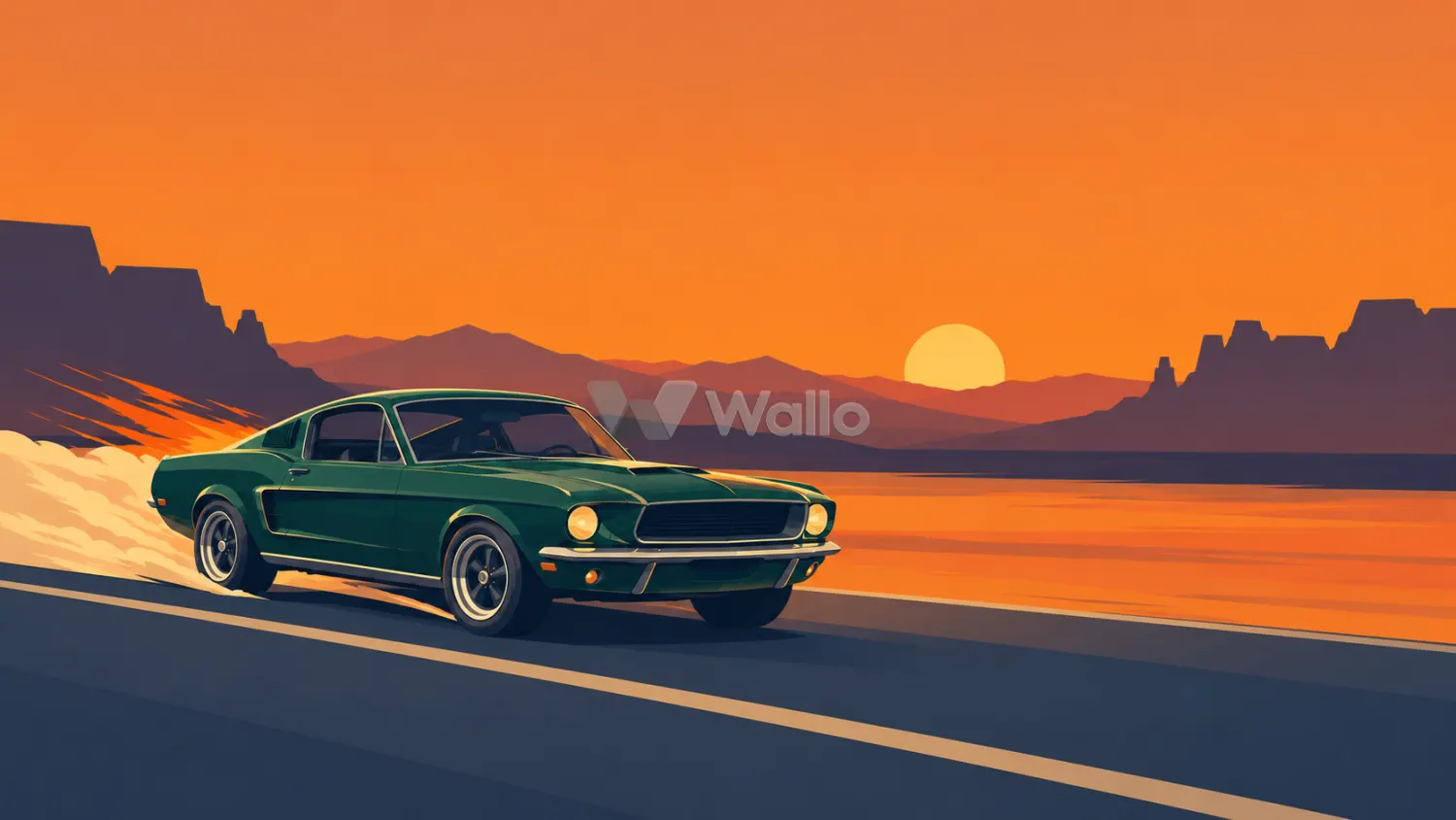Retro Cel Racer in Broad Color Fields