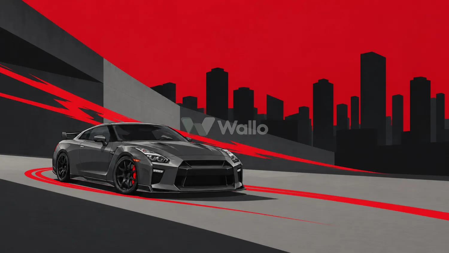 Retro Racer in a Clean Cel Landscape