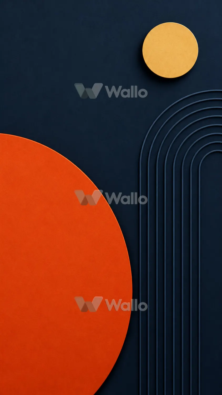 Abstract Orange and Gold Circles