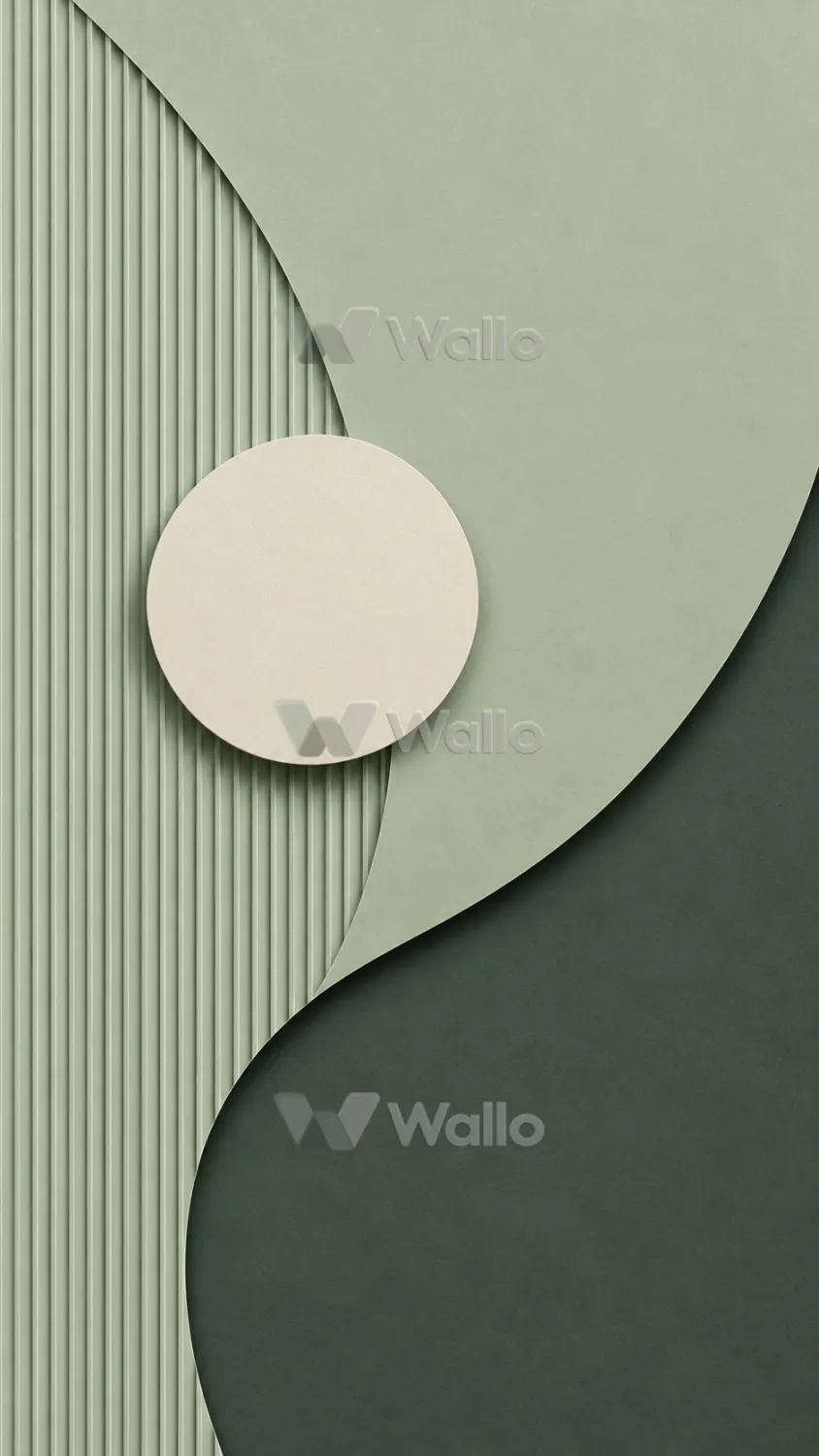 Sage Green Abstract Layers