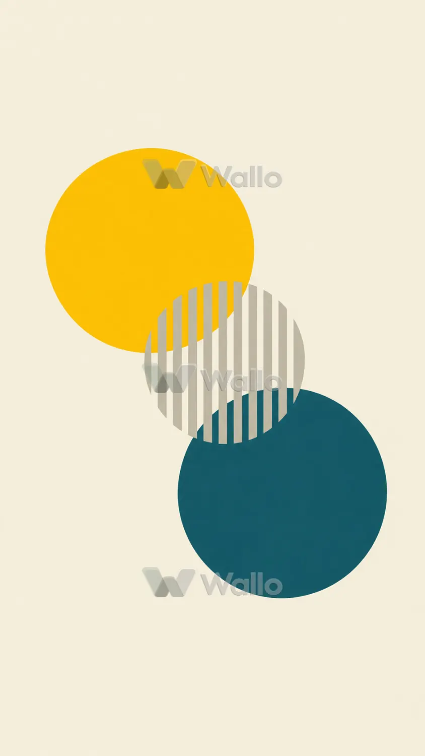 Golden and Teal Geometric Circles