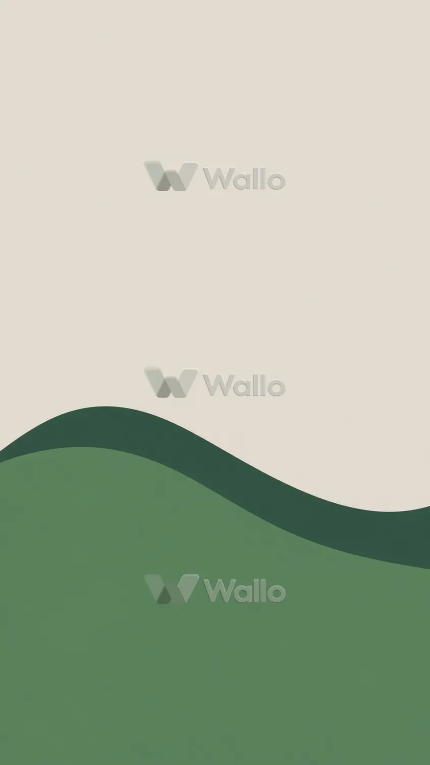 Minimalist Green Rolling Hills