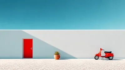 Red Scooter and Scarlet Door