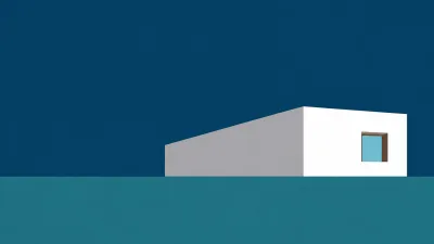 Solitary White Cube Blue Horizon