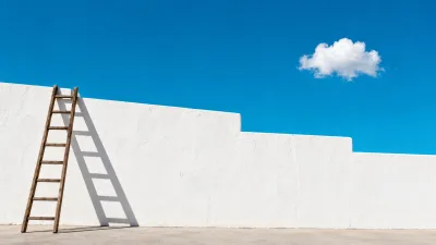 Wooden Ladder on White Wall