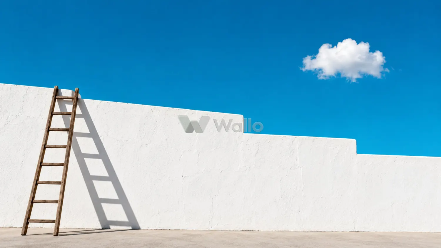 Wooden Ladder on White Wall