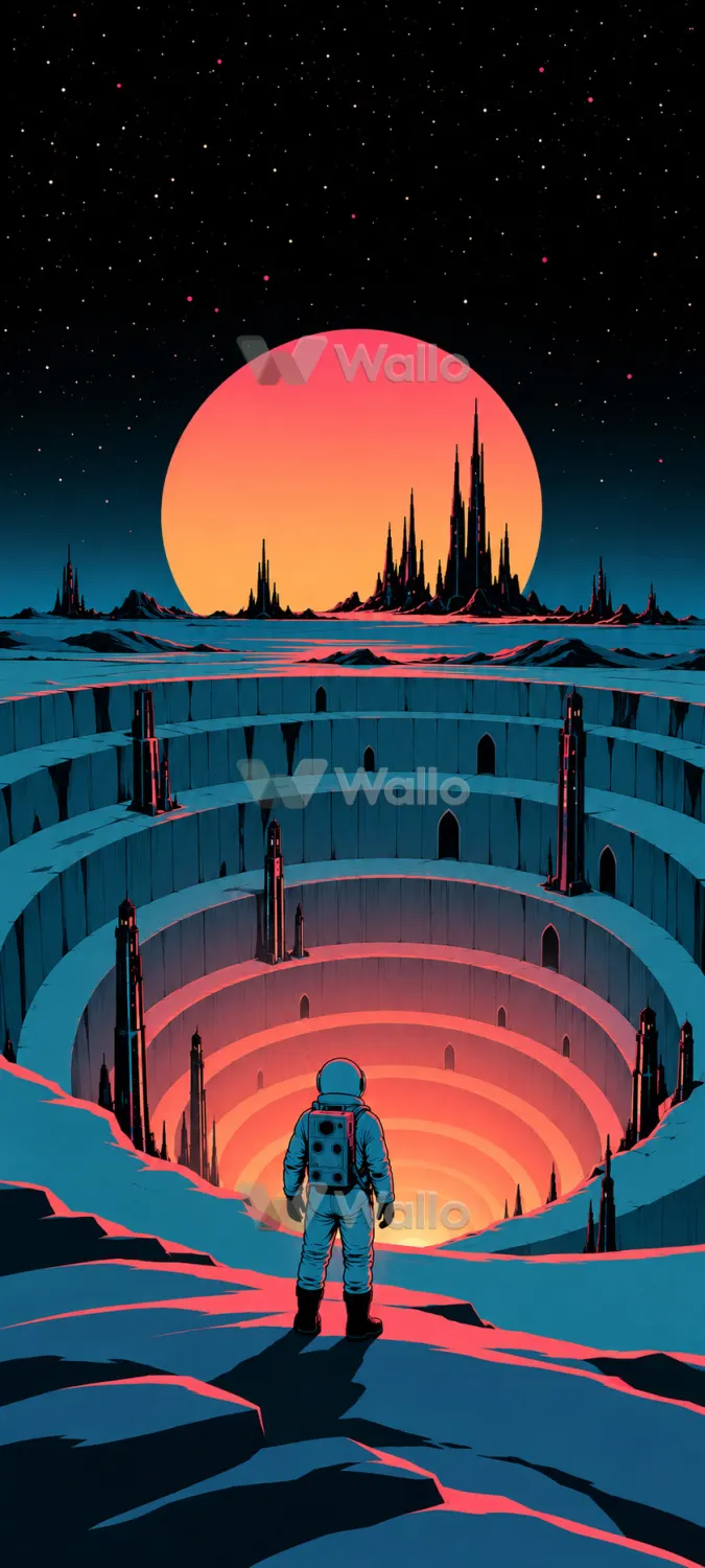 Retro Astronauts on a Coral Planet