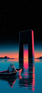 Retro Astronauts on a Coral Planet