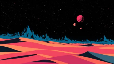 Seated Giant Beneath Alien Stars