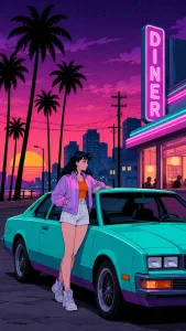 Diner Dusk and Turquoise Coupe