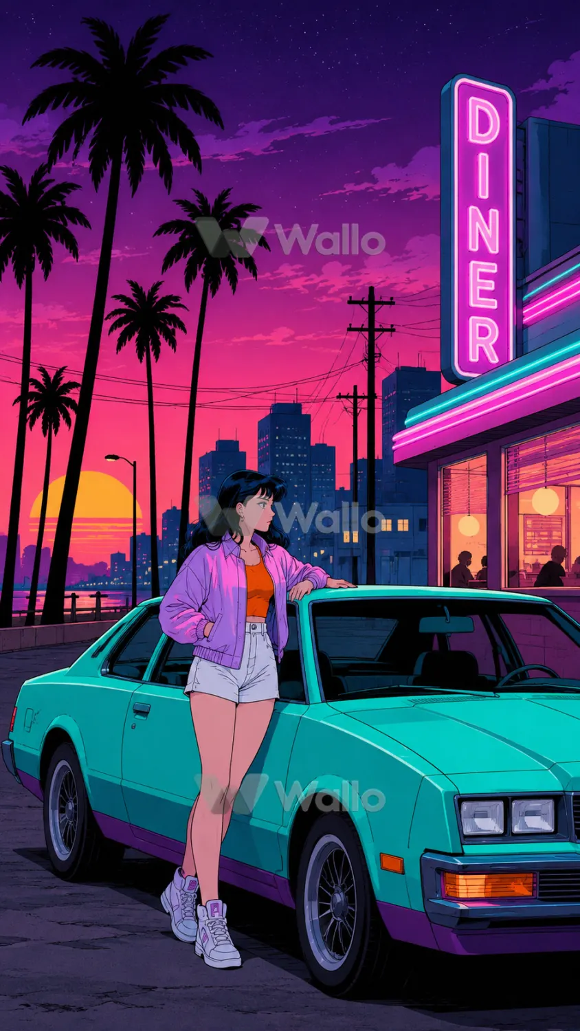 Diner Dusk and Turquoise Coupe