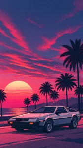 Silver Wedge Palm Sunset