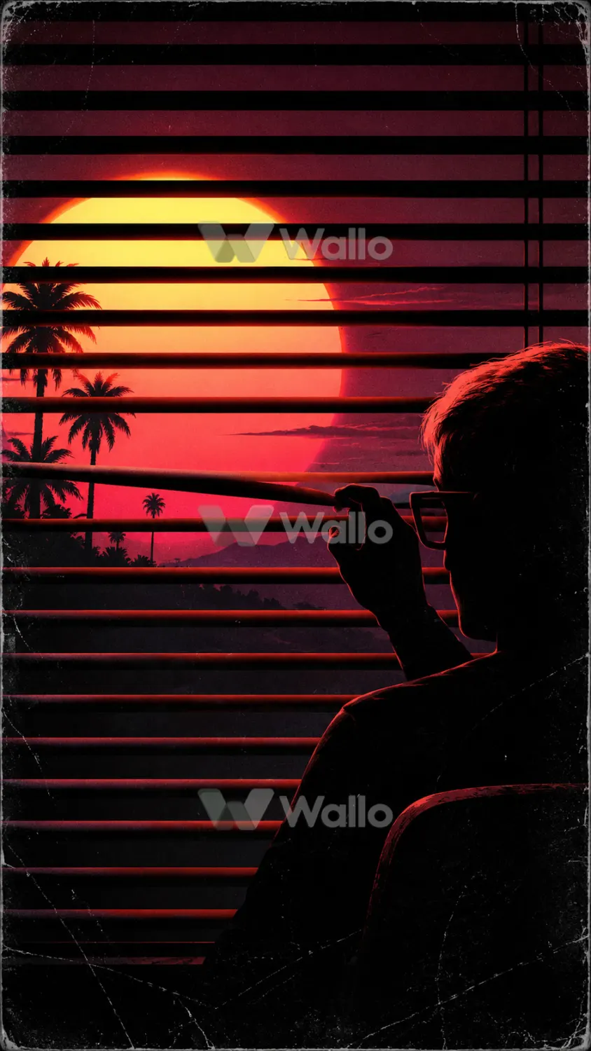 Sunset Through Venetian Blinds