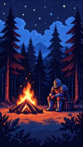 Knight Under Blue Stars