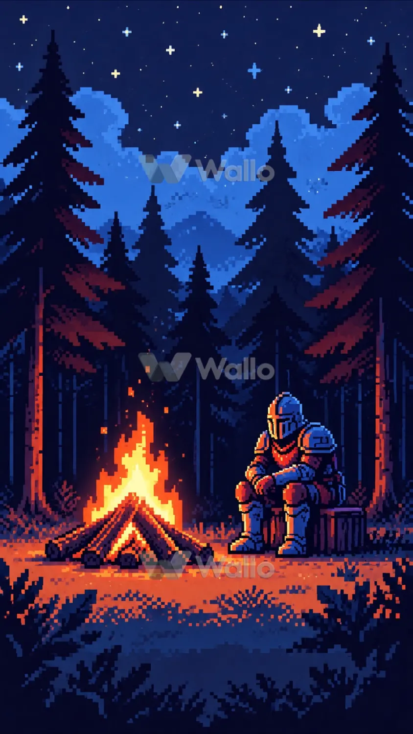 Knight Under Blue Stars