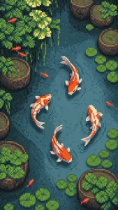 Koi and Lily Pond