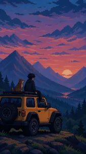 Mountain Overlook and Dog