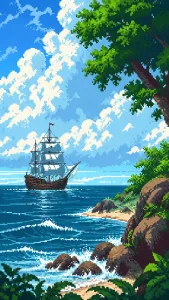 Sailing Ship Tropical Cove