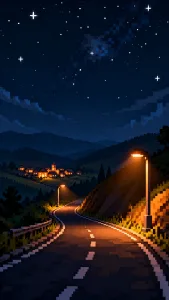 Starry Village Road