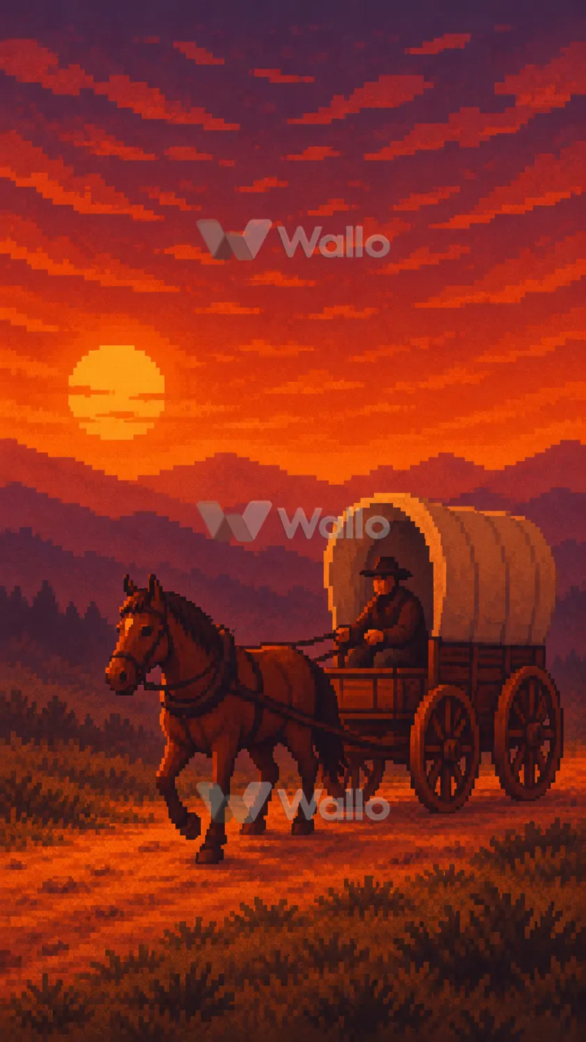 Sunset Covered Wagon