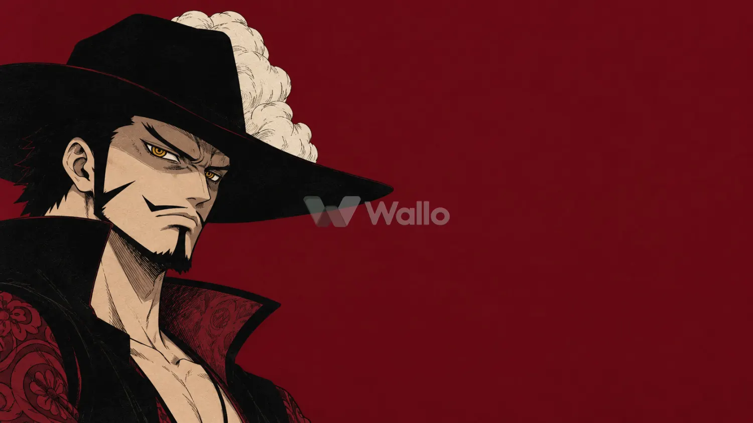 Mihawk on a Wine Red Field